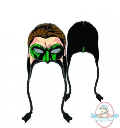 Green Lantern Peruvian Intarsia Beanie Hat Skully