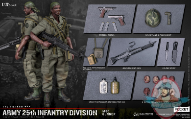 1/12 Pocket Elite Army 25 Infantry Division M60 Machine Gunner 1/12 Pocket Elite Army 25 Infantry Division M60 Machine Gunner