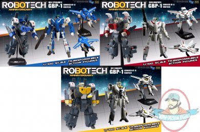 Robotech 30th Anniversary 1/100 Transformable VF-1J Set of 3 GBP-1 Robotech 30th Anniversary 1/100 Transformable VF-1J Set of 3 GBP-1