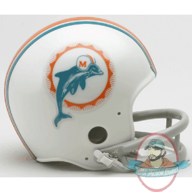 Miami Dolphins 1972 Riddell Mini Replica Throwback Helmet 2 Bar Miami Dolphins 1972 Riddell Mini Replica Throwback Helmet 2 Bar