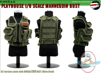 1/6 Scale Mannequin Bust Series 001 Omega EOD Vest Set Olive Drab 1/6 Scale Mannequin Bust Series 001 Omega EOD Vest Set Olive Drab