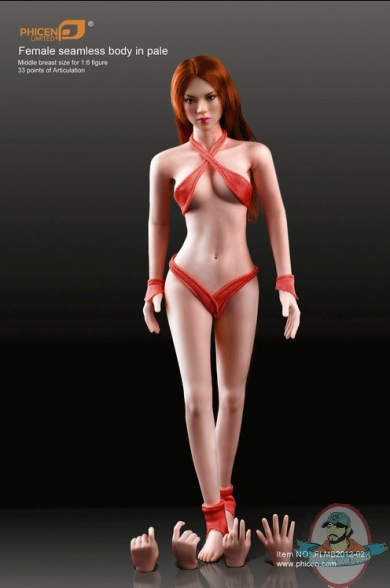 1/6 Scale Medium Breast Female Seamless Pale Body Phicen PLMB2012-01 