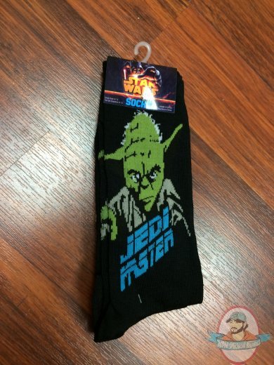 Star Wars Mens Crew 2 Pack Yoda Socks SWX0058MC2 Black