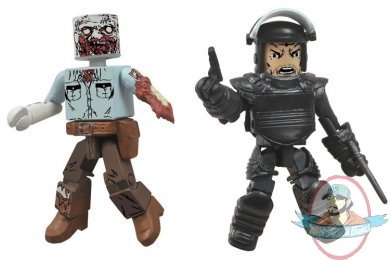 Walking Dead Minimates Series 3 Riot Gear Rick & Guard Zombie 2 Pack Walking Dead Minimates Series 3 Riot Gear Rick & Guard Zombie 2 Pack