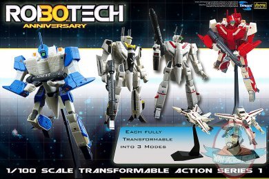 Robotech 30th Anniversary 1/100 Transformable Figure Series 1 Set of 4 Robotech 30th Anniversary 1/100 Transformable Figure Series 1 Set of 4