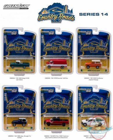 1:64 Country Roads Series 14 Set of 6 Greenlight 1:64 Country Roads Series 14 Set of 6 Greenlight