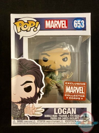 Pop Marvel Collector Corp Exclusive X-Men Logan #653 Figure Funko 