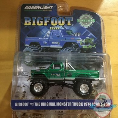 1:64 Bigfoot #1 1974 Ford F-250 Chase Green Machine Greenlight