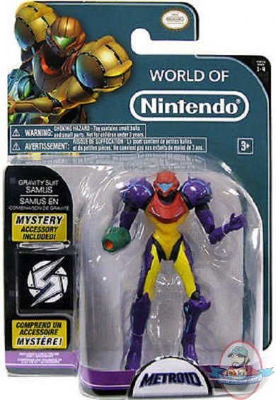 World of Nintendo Gravity Suit Samus Metroid 4" Series 1 Jakks Pacific