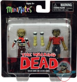 The Walking Dead Minimates Sailor Zombie & Cute Zombie Diamond Select