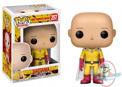 Pop! Anime: One-Punch Man Saitama Vinyl Figure #257 Funko DMG PKG