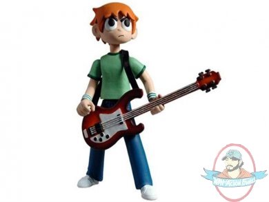 Scott Pilgrim 6" Figure w Green Tee Shirt with Closed Mouth by Mezco Scott Pilgrim 6" Figure w Green Tee Shirt with Closed Mouth by Mezco