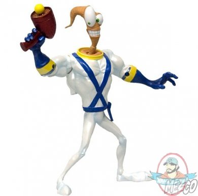 SDCC Earthworm Jim 6" Action Figure (Metallic) by Mezco SDCC Earthworm Jim 6" Action Figure (Metallic) by Mezco