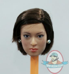 1/6 Scale Female Head with Short Brown Hair Joanna PL-MB2012-15H