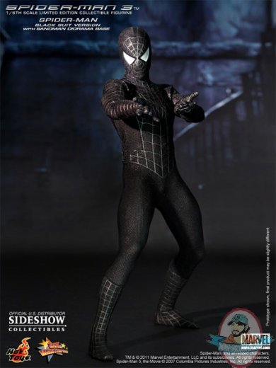 MMS Marvel Spider-Man Black Suit 12" inch Sixth Scale Figure Hot Toys