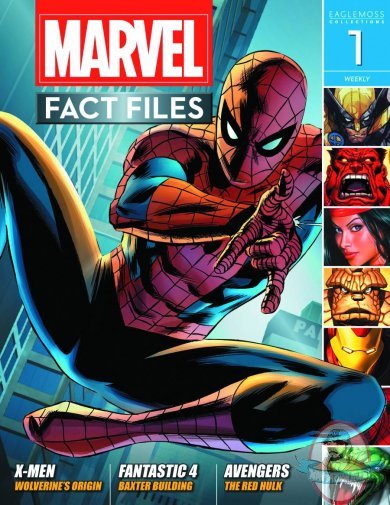 Marvel Fact Files # 1 Spider-Man Cover with Binder Eaglemoss Marvel Fact Files # 1 Spider-Man Cover with Binder Eaglemoss