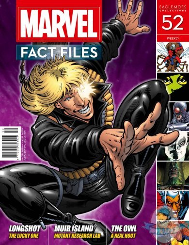 MARVEL FACT FILES #52 LONGSHOT COVER EAGLEMOSS MARVEL FACT FILES #52 LONGSHOT COVER EAGLEMOSS