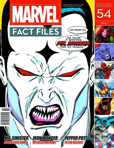 Marvel Fact Files #54 Mr Sinister Cover Eaglemoss Marvel Fact Files #54 Mr Sinister Cover Eaglemoss
