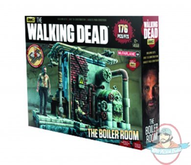 Walking Dead Tv Building Set Boiler Room Construction McFarlane
