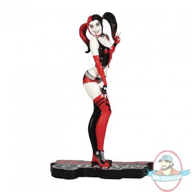 DC Harley Quinn Red White & Black Statue by J. Scott Campbell 