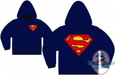 Superman Symbol Navy Px Zip-Up Hoodie Large