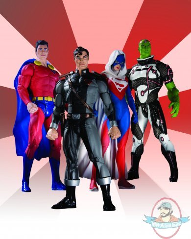 Superman New Krypton Series 1 Set Of 4 Action Figures by DC Direct Superman New Krypton Series 1 Set Of 4 Action Figures by DC Direct