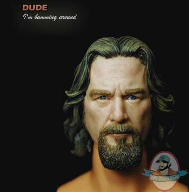 Rainman 1/6 scale head sculpt The dude the Big Lebowski Custom