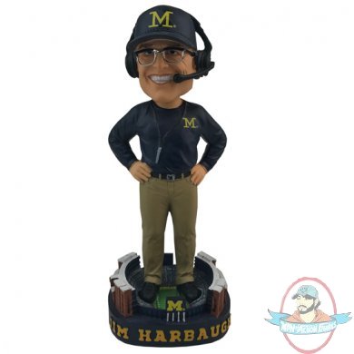 NCAA University of Michigan Football Jim Harbaugh Bobblehead Forever