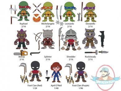 The Loyal Subjects Teenage Mutant Ninja Turtles Figures Case of 16