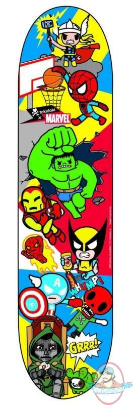 Tokidoki X Marvel Allstars 2 Skateboard Deck S. Legno