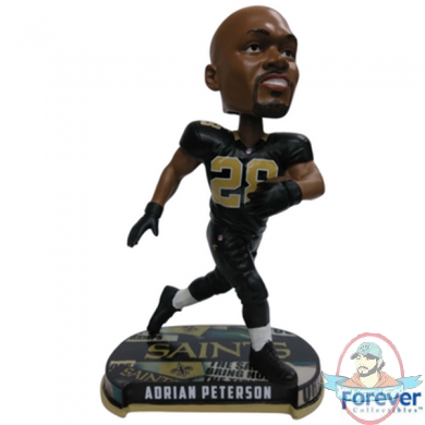 NFL 2017 Adrian Peterson New Orleans Saints BobbleHead Forever 