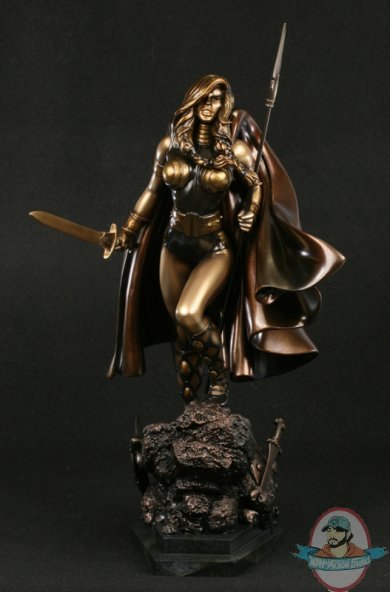 Valkyrie Faux Bronze Exclusive Statue by Bowen Designs Used