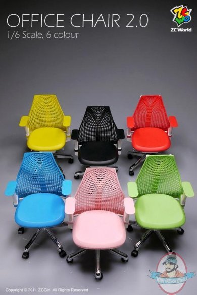 ZC World  1/6th Scale Accessories Office Chair 2.0  (set of 6 )